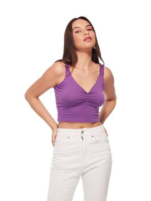 izf purple crop top