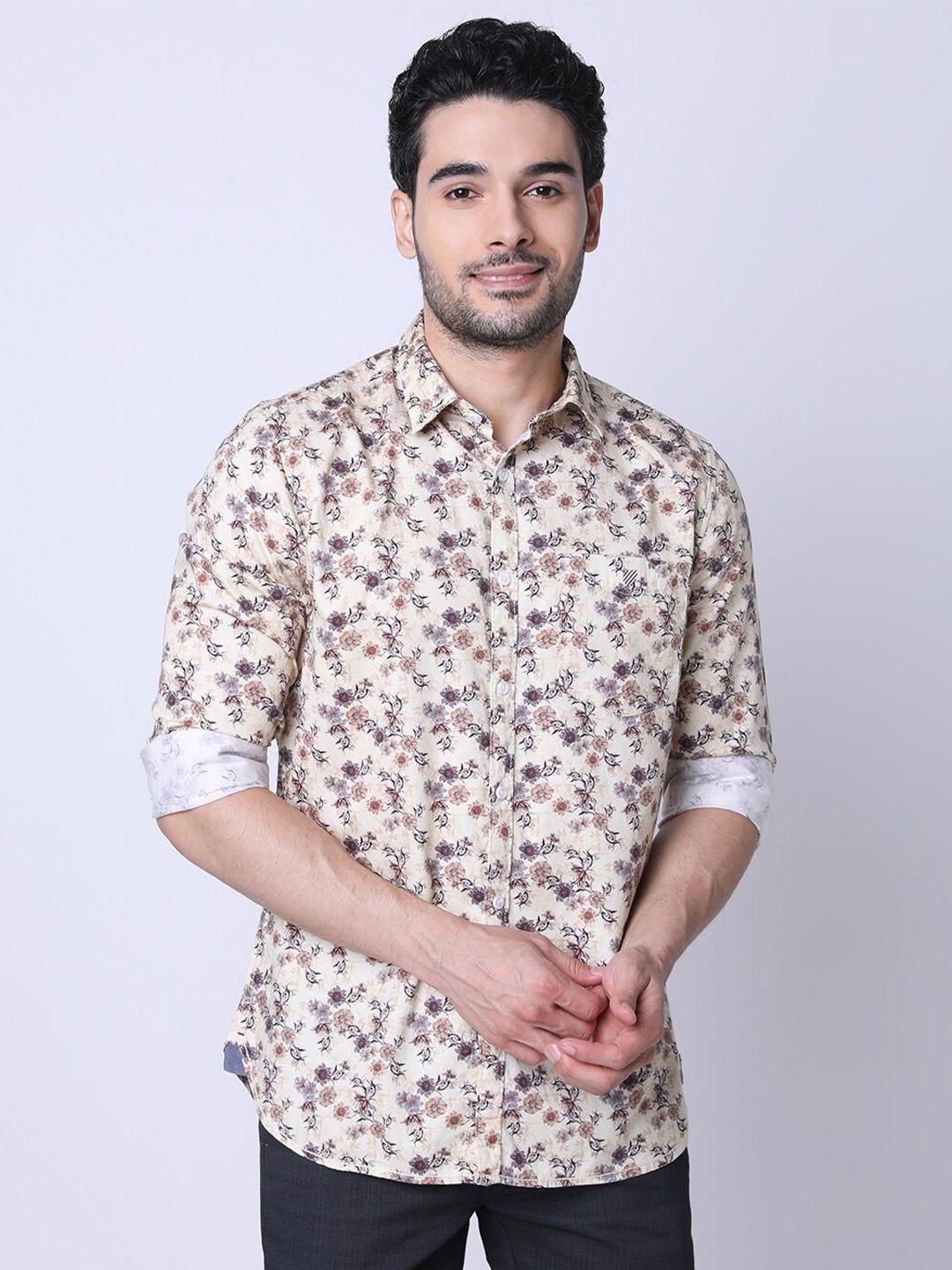 j hampstead floral printed regular fit shirt