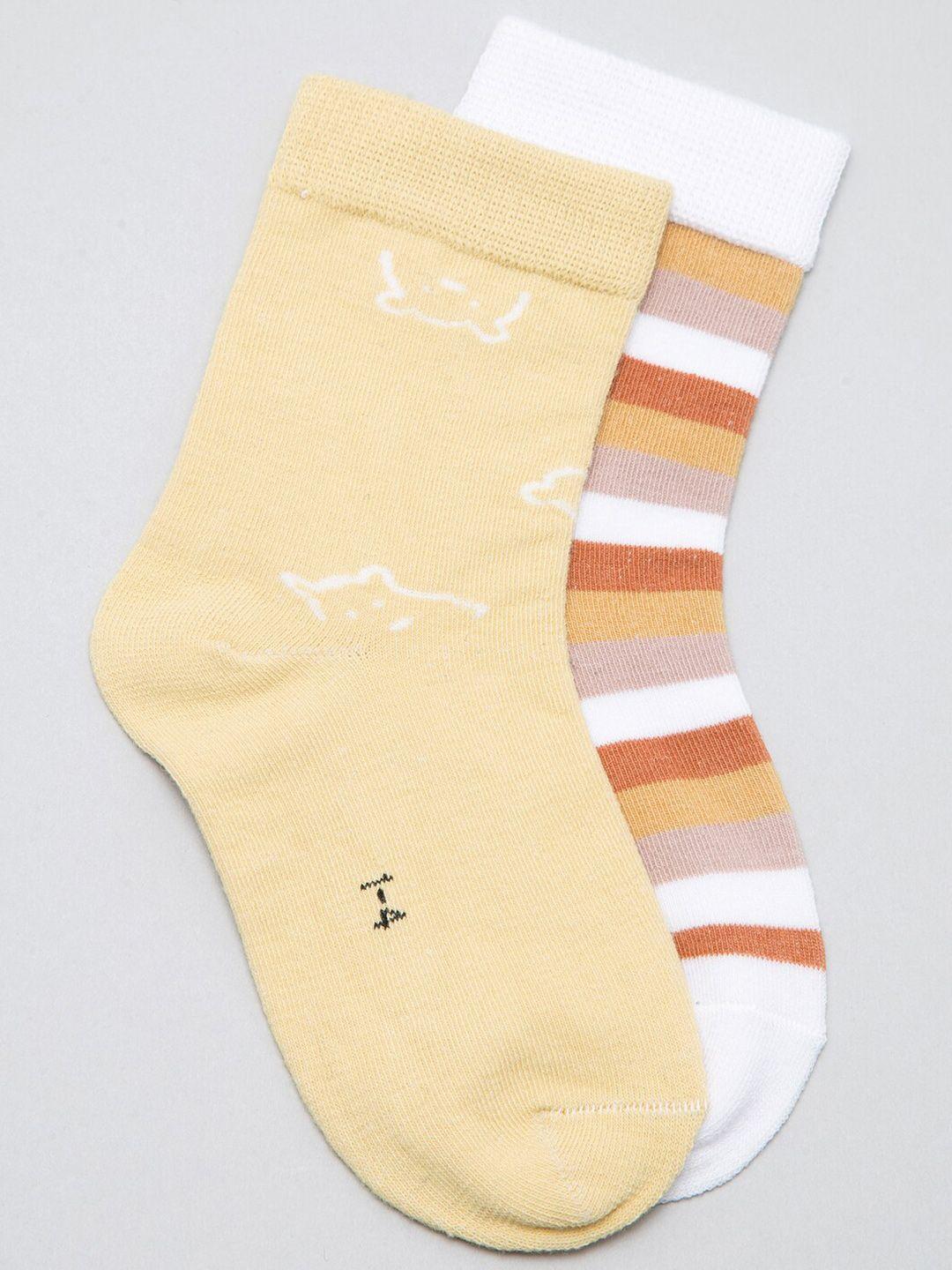 j style kids pack of 2 patterned above ankle-length socks