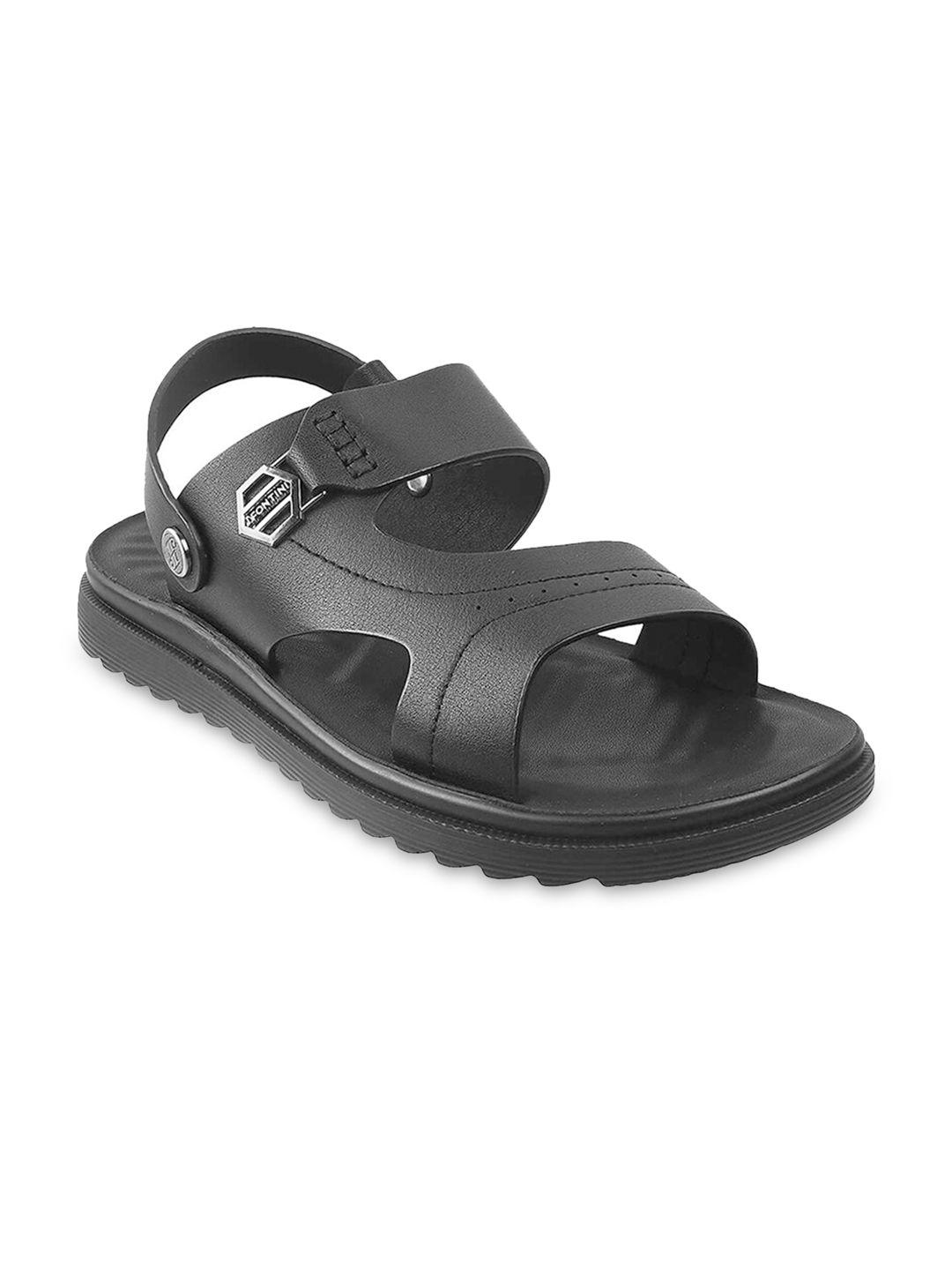 j fontini men black comfort sandals
