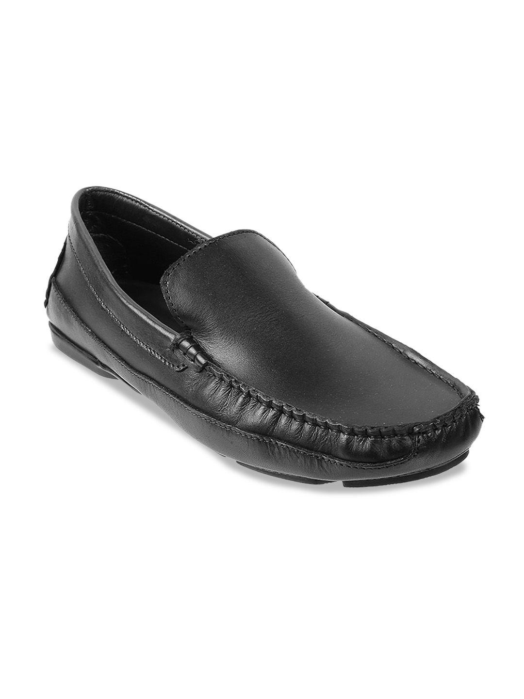 j fontini men black perforations loafers