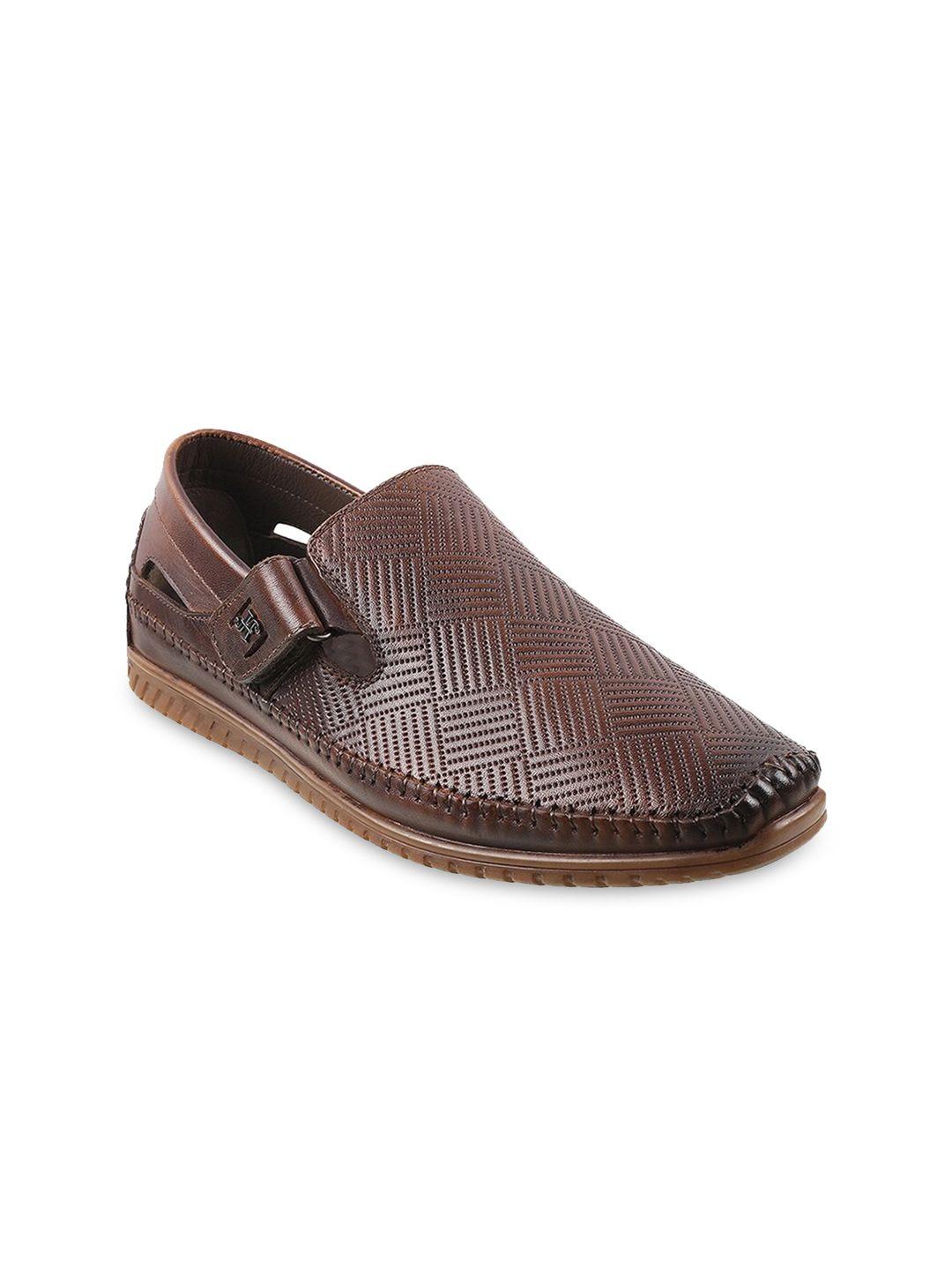 j fontini men brown leather comfort sandals