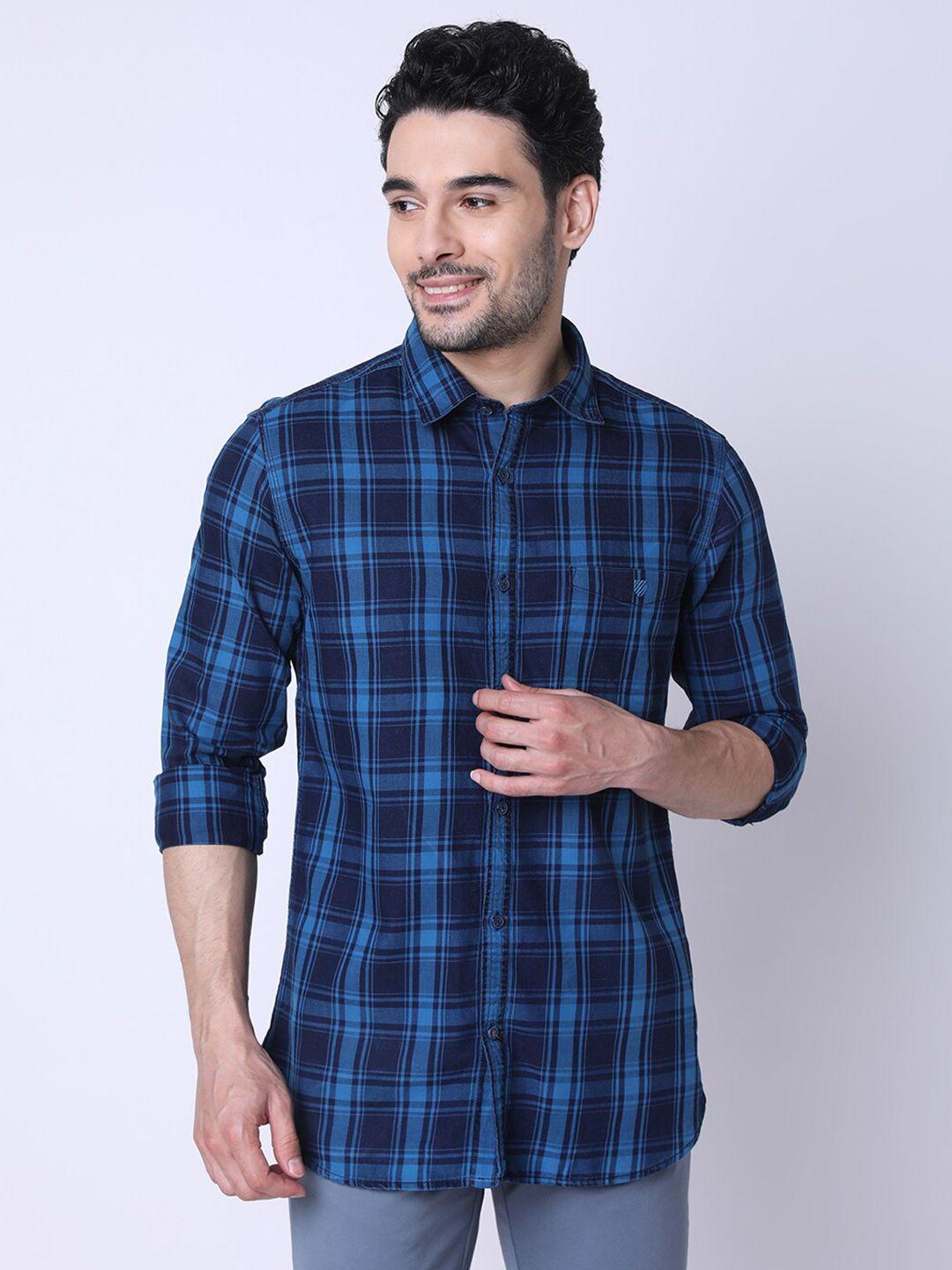 j hampstead checked classic slim fit cotton casual shirt