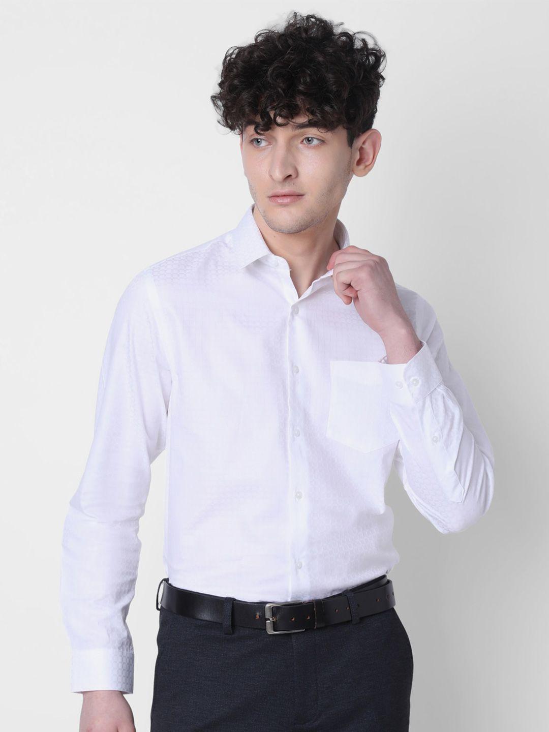 j hampstead classic opaque self design formal shirt