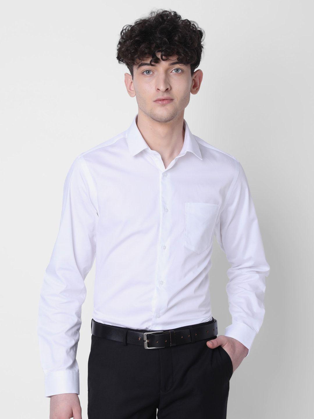 j hampstead classic slim fit opaque cotton formal shirt