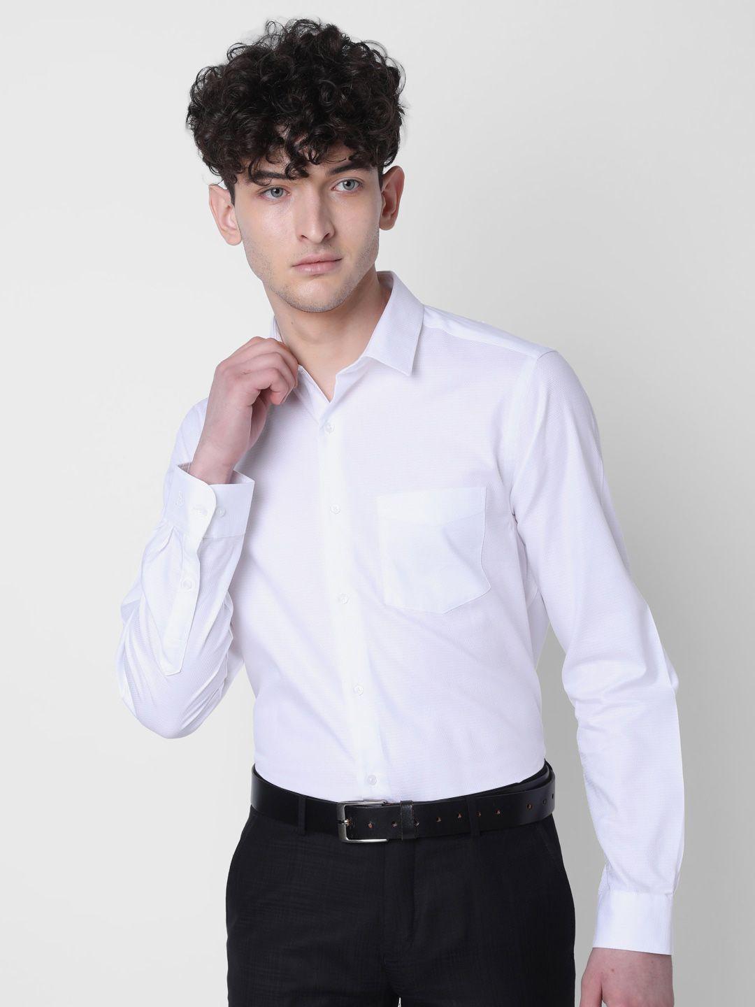j hampstead classic slim fit opaque cotton formal shirt