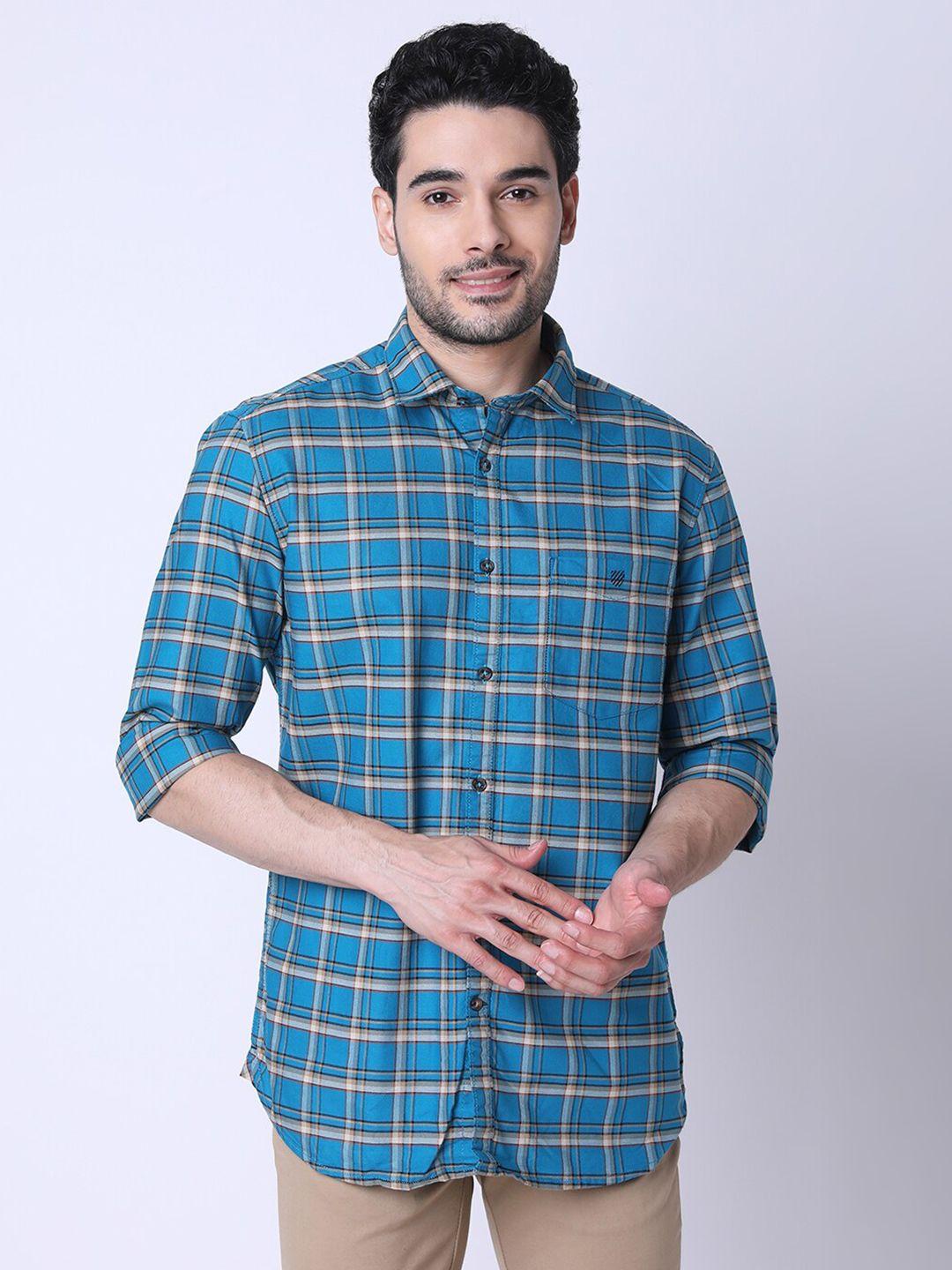 j hampstead classic slim fit tartan checked cotton casual shirt