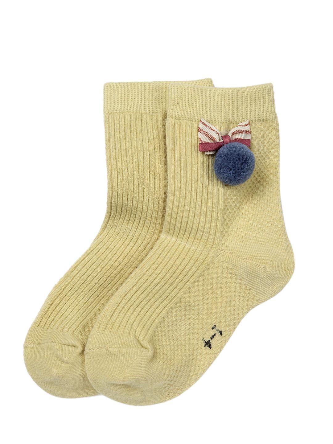 j style kids pack of 2 cream-coloured above ankle-length socks