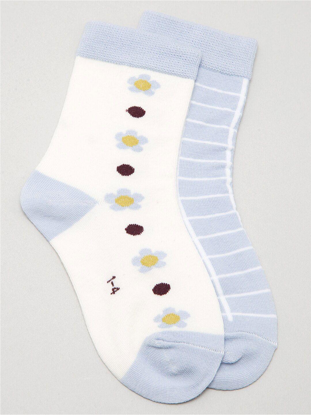 j style kids pack of 2 patterned above ankle-length socks