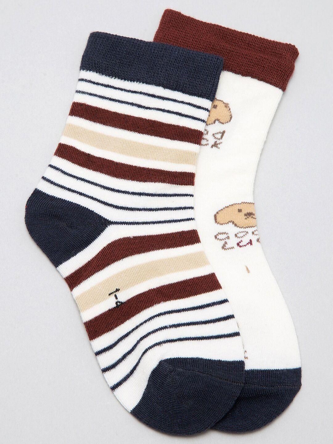 j style kids pack of 2 patterned above ankle-length socks