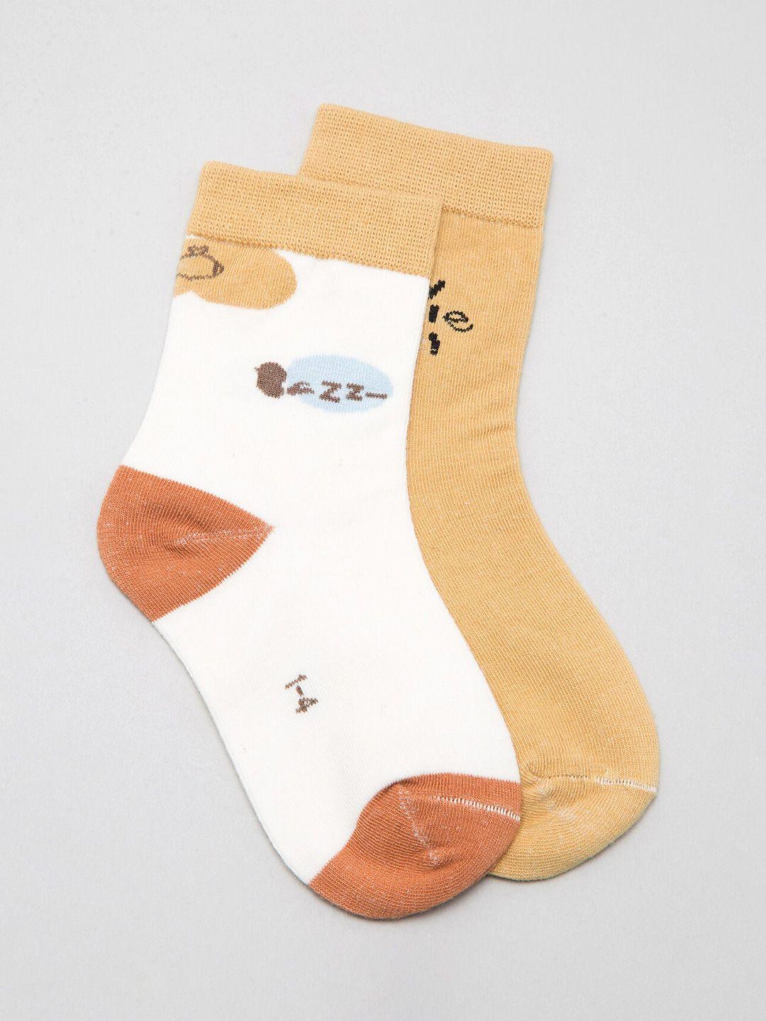 j style kids pack of 2 patterned above ankle-length socks