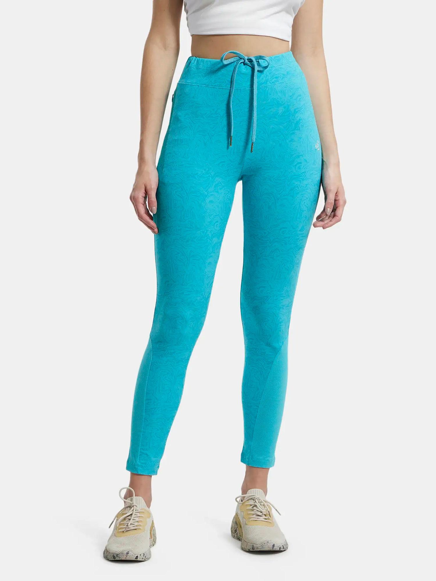 j teal printed yoga pant : style number - aa01