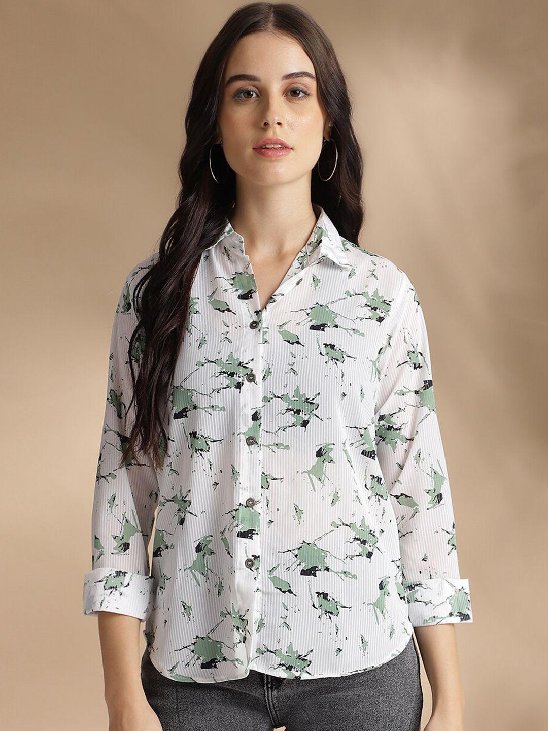 j turritopsis classic abstract printed georgette casual shirt
