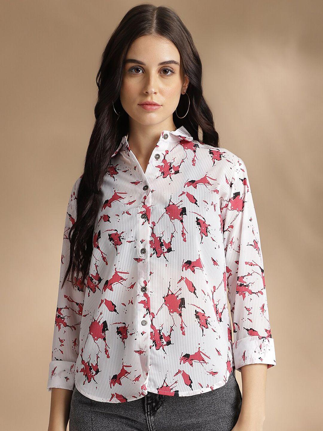 j turritopsis classic abstract printed georgette casual shirt