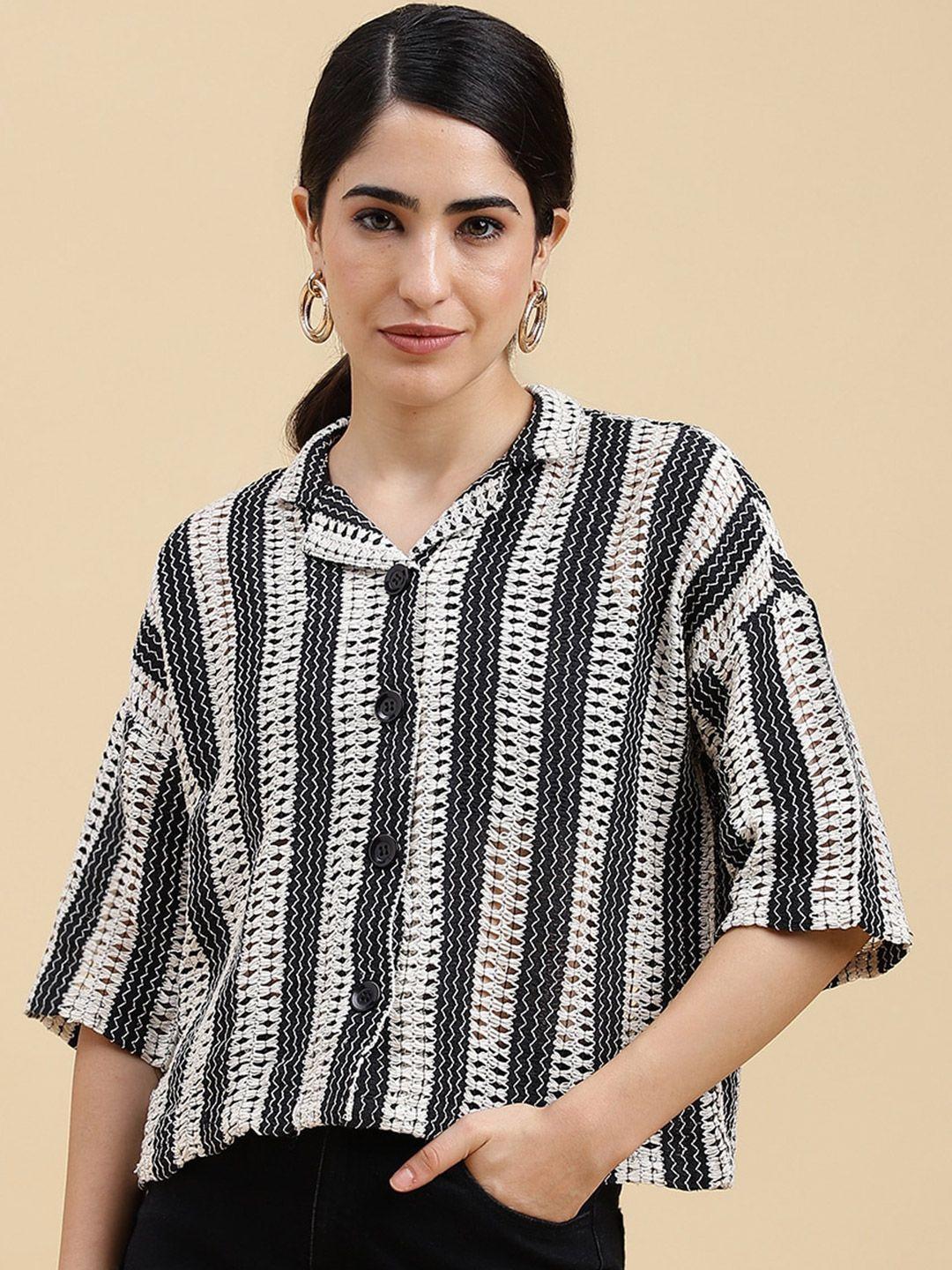 j turritopsis classic geometric printed cuban collar oversized casual shirt