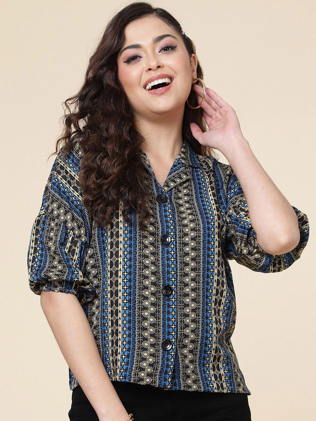 j turritopsis ethnic motifs printed casual shirt