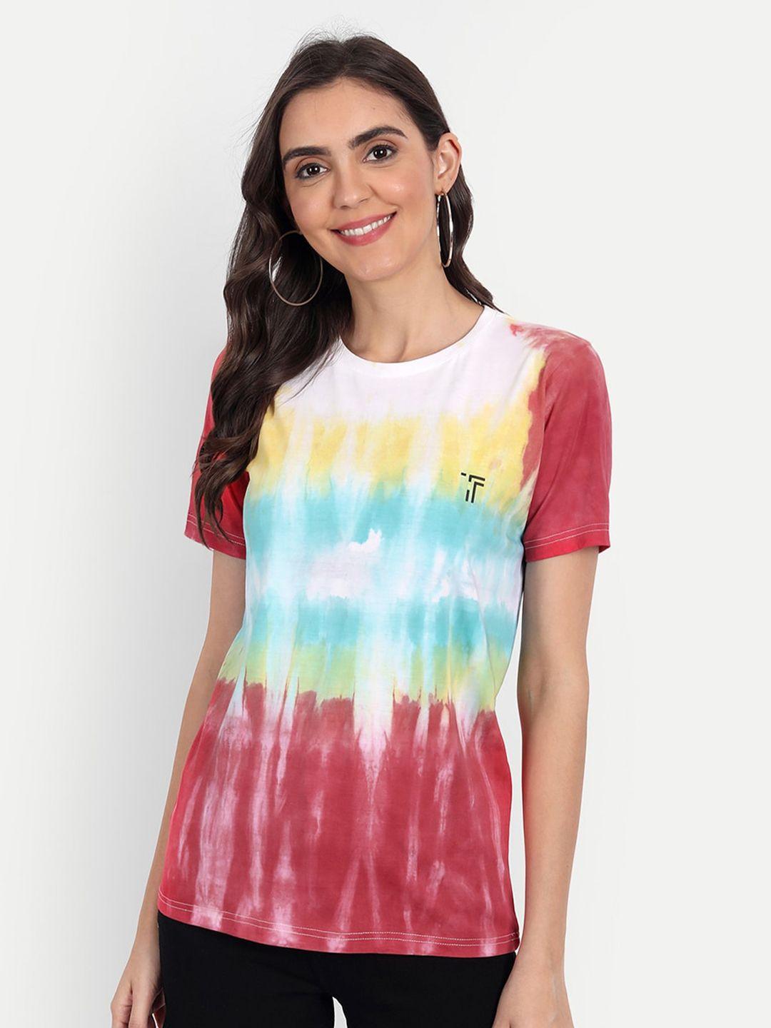 j turritopsis tie and dyed round neck cotton t-shirt
