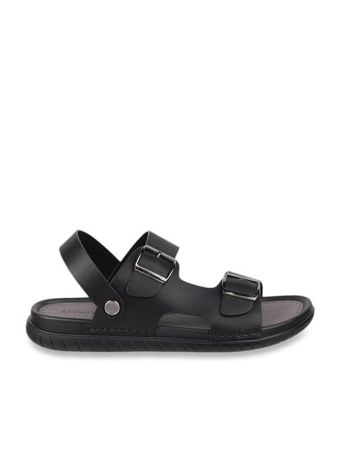 j. fontini by mochi men's black back strap sandals