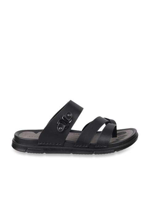 j. fontini by mochi men's black toe ring sandals