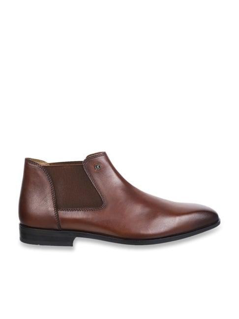 j. fontini by mochi men's brown chelsea boots