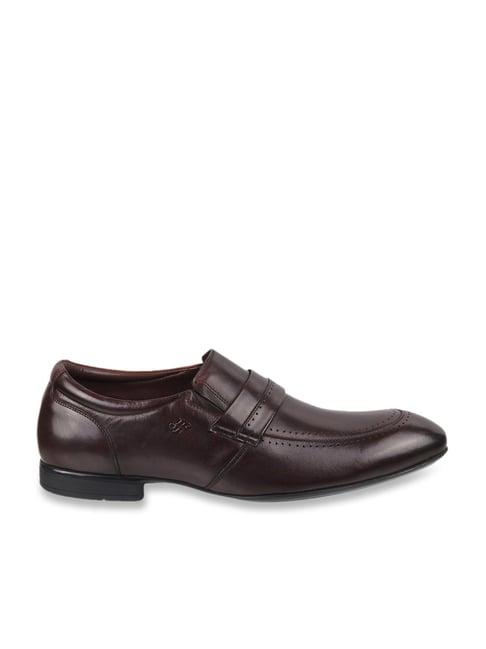 j. fontini by mochi men's brown formal loafers