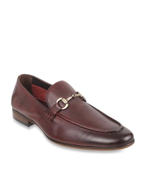 j. fontini by mochi men's maroon formal loafers