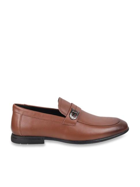 j. fontini by mochi men's tan formal loafers