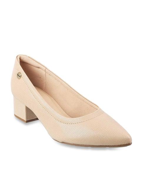 j. fontini by mochi women's beige casual pumps