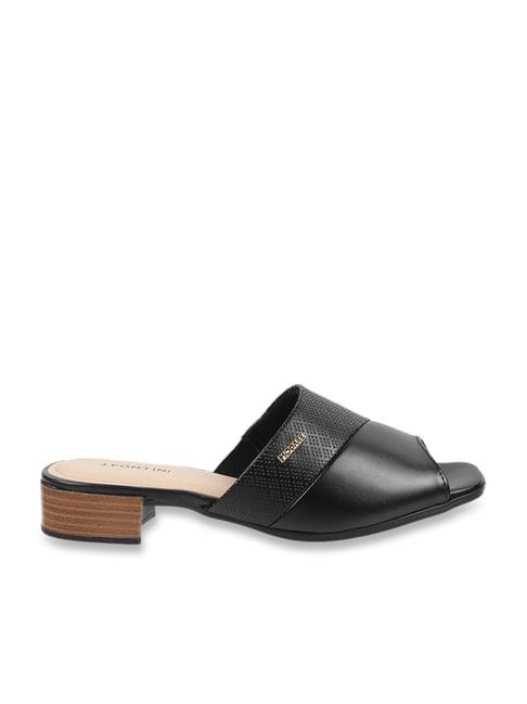 j. fontini by mochi women's black casual sandals