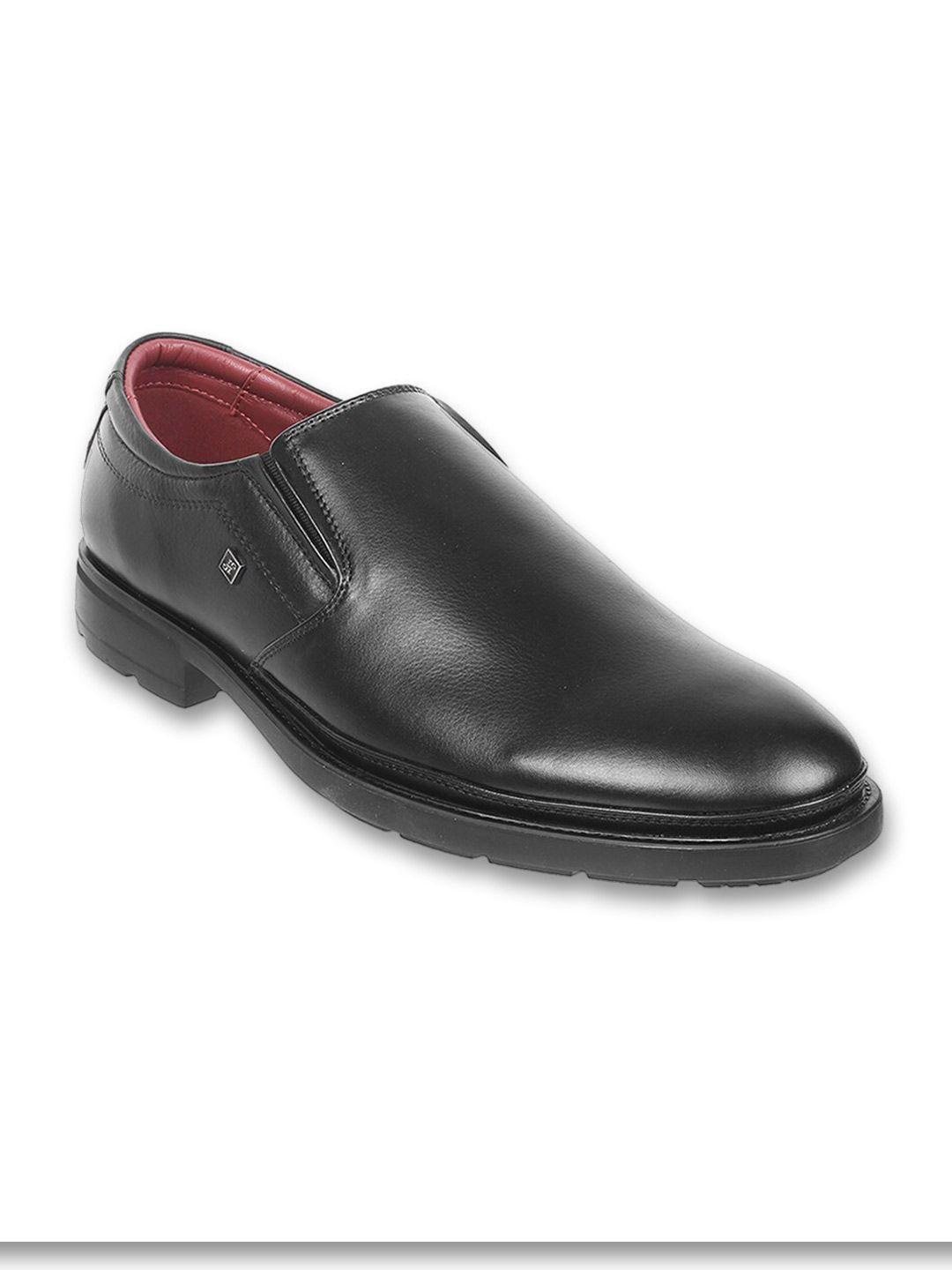 j.fontini men pointed toe leather formal slip on shoes