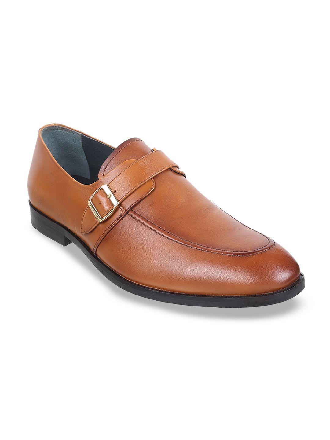 j.fontini men textured leather formal monk shoes