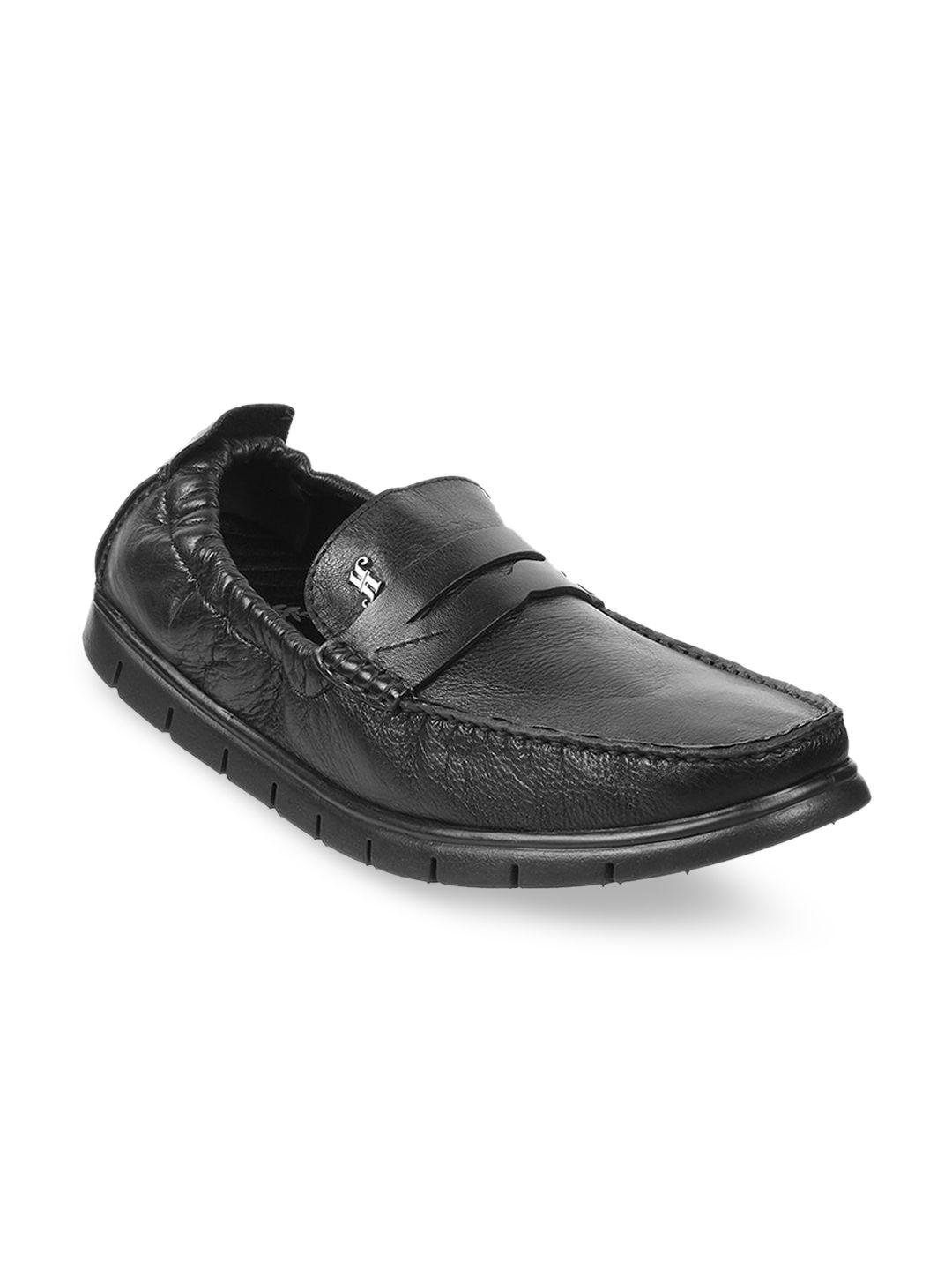 j.fontini men textured leather loafers