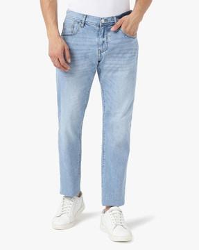j13 slim fit lightly washed mid-rise jeans