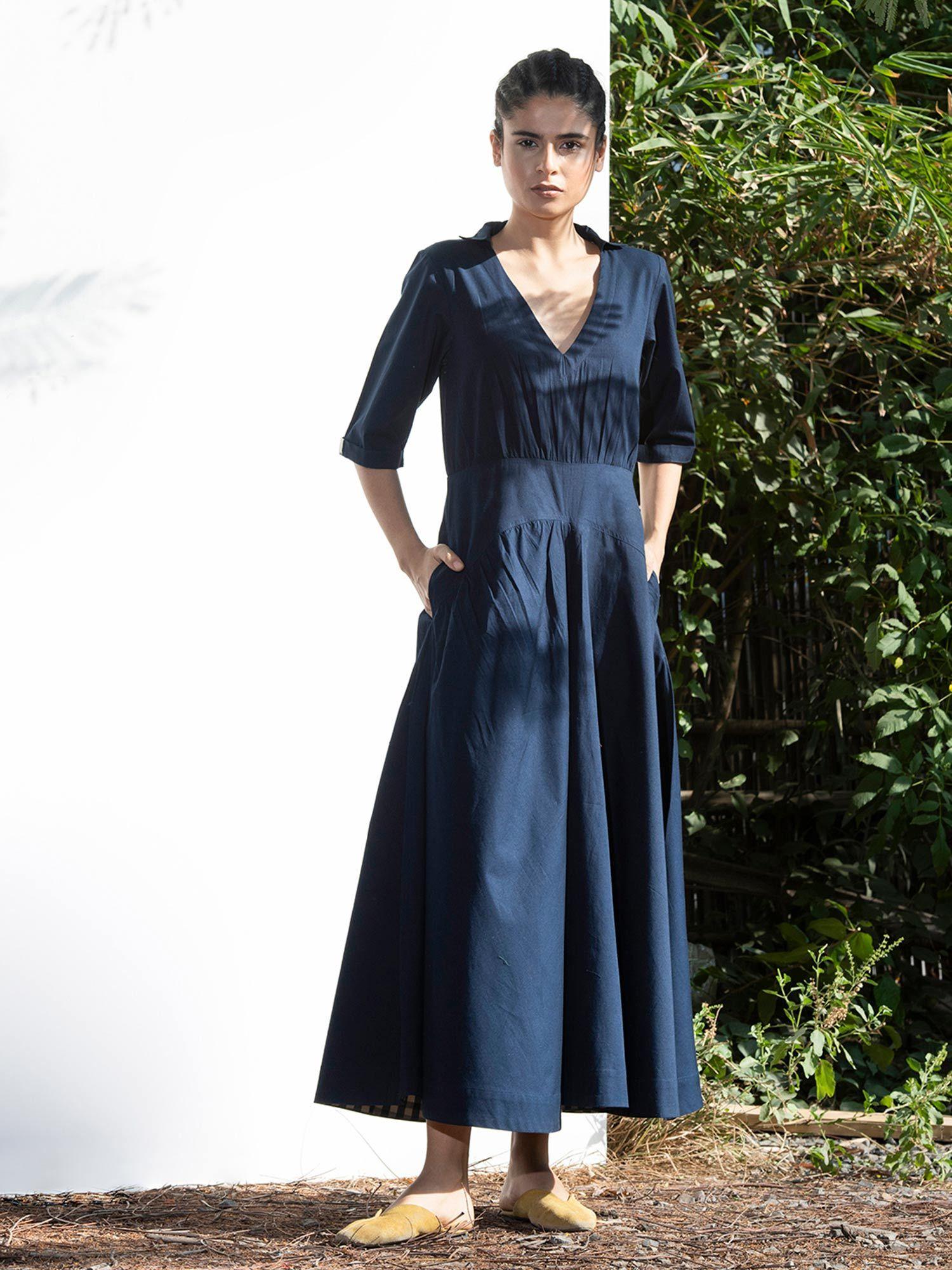 jacaranda blue long dress