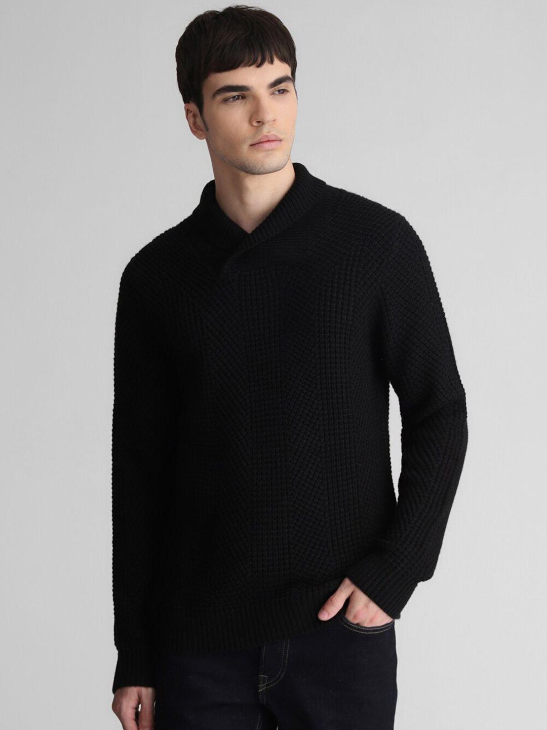 jack & jones cable knit acrylic pullover sweater