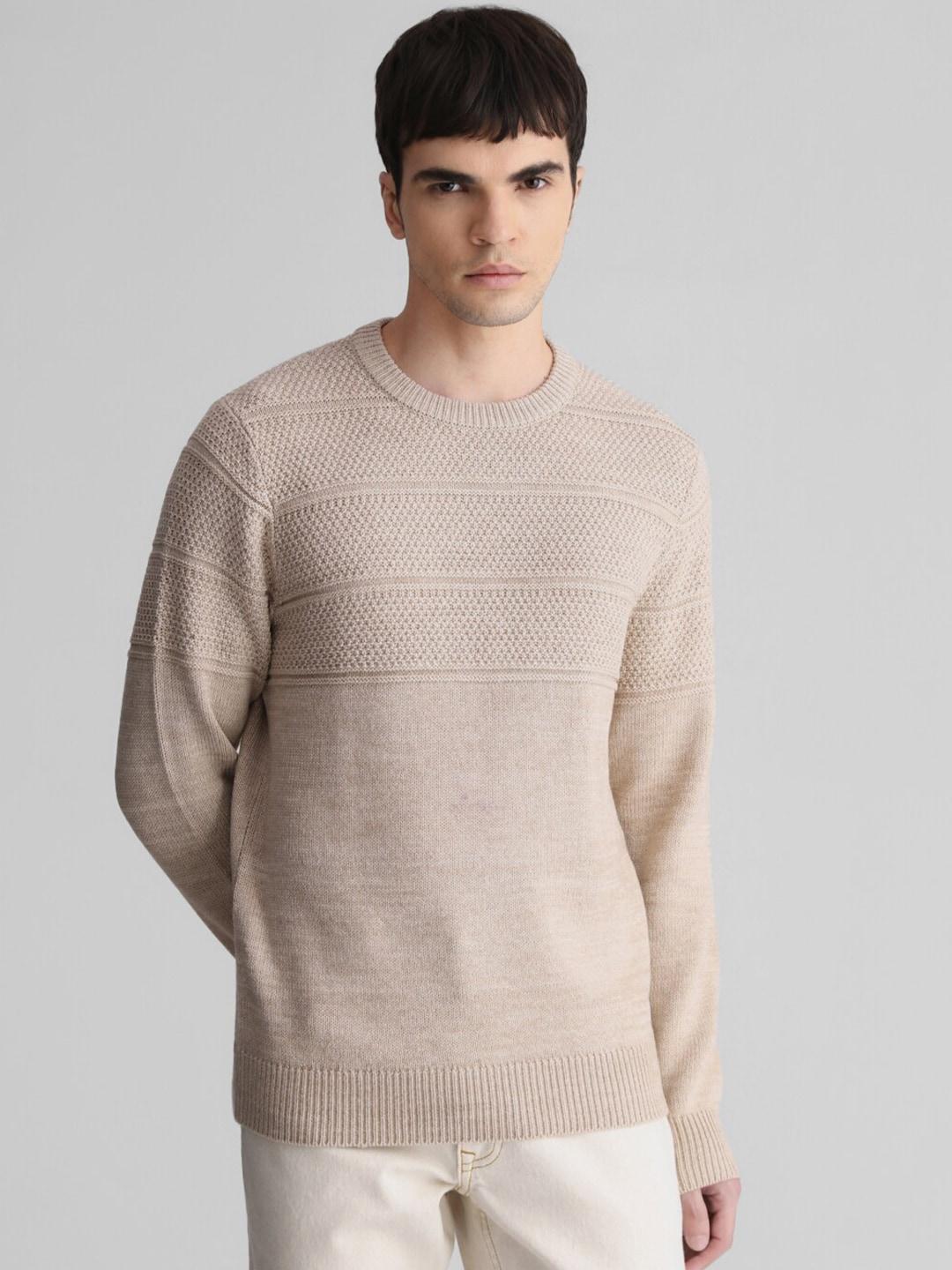 jack & jones cable knit acrylic pullover sweater