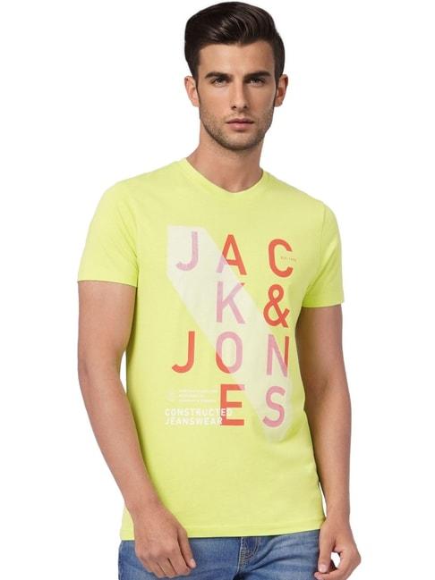jack & jones green printed t-shirt
