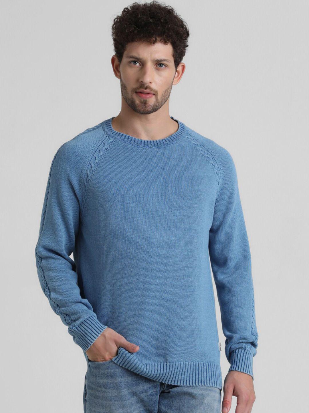 jack & jones long sleeves pure cotton cable knit pullover