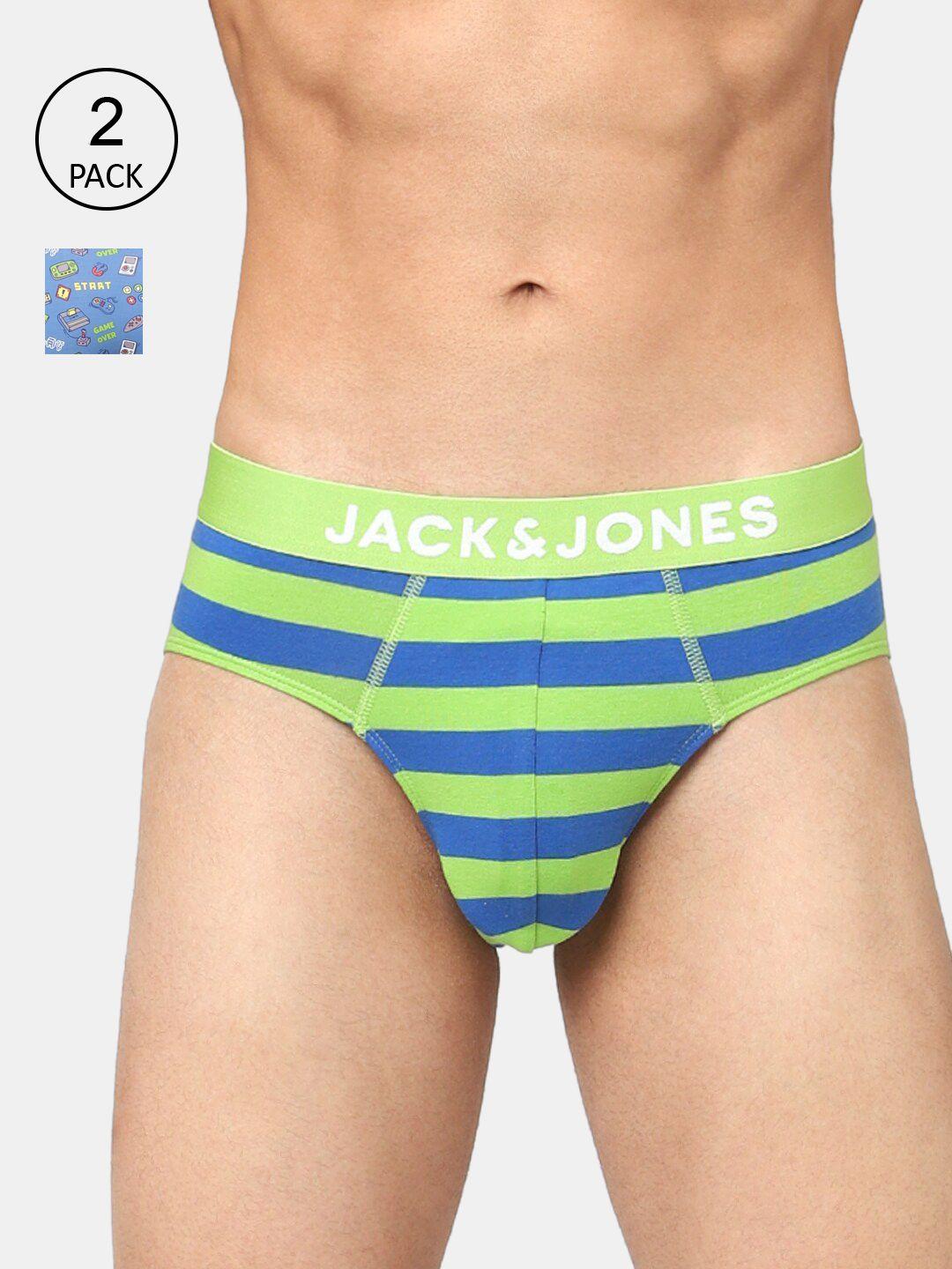 jack-&-jones-men-pack-of-2-green-&-blue-striped-cotton-basic-briefs-116794401