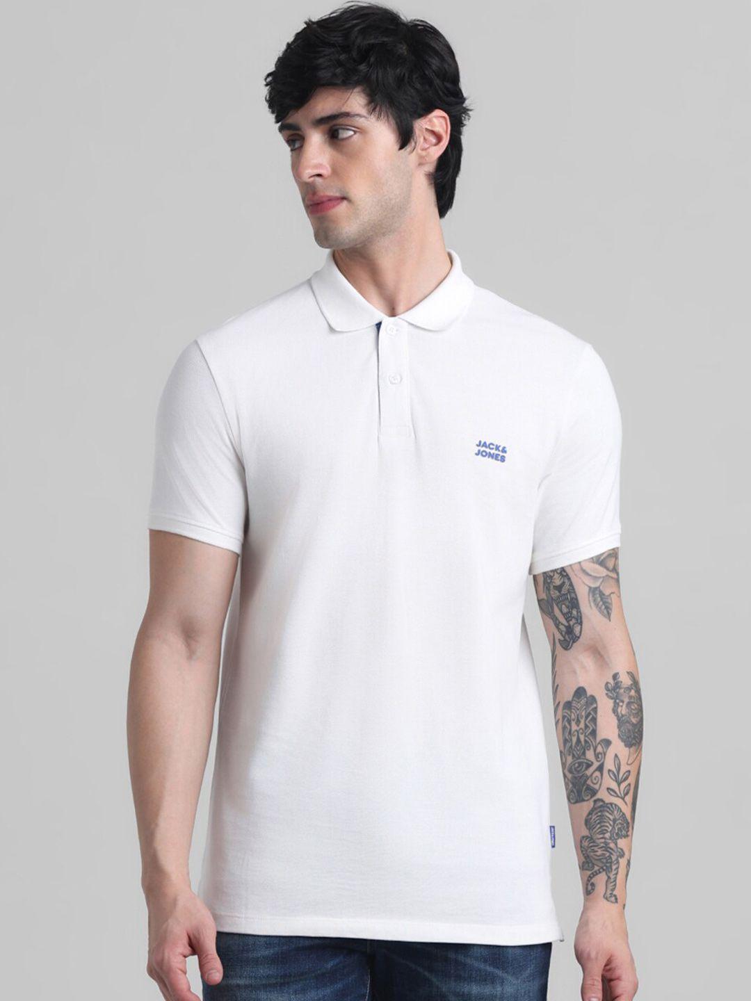 jack & jones polo collar pure cotton slim fit t-shirt