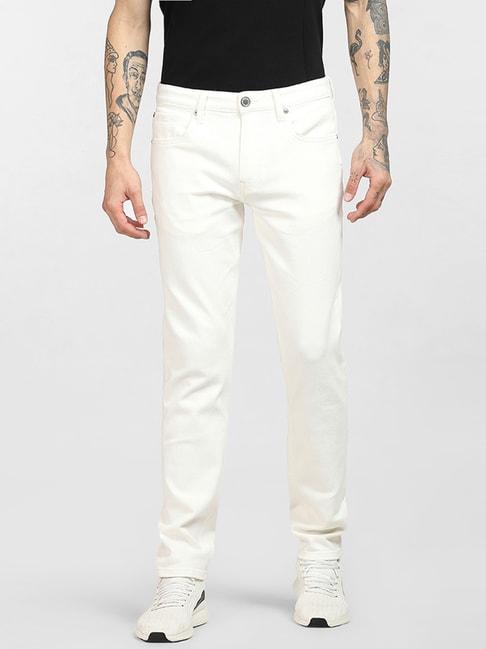jack & jones white cotton skinny fit jeans