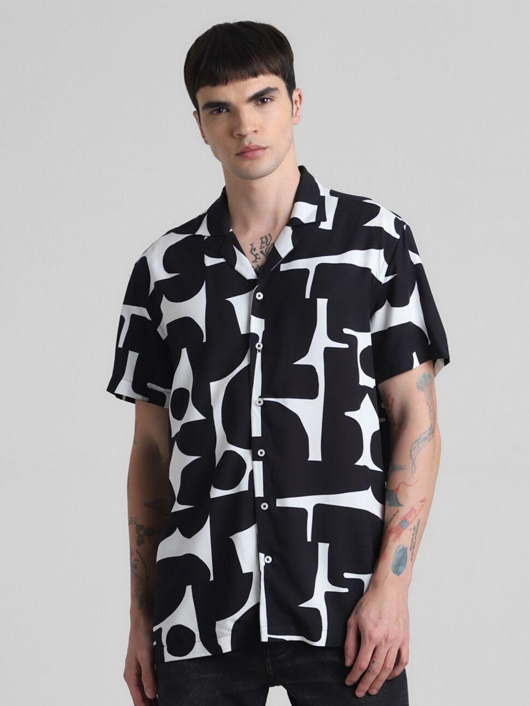 jack & jones abstract printed casual shirt