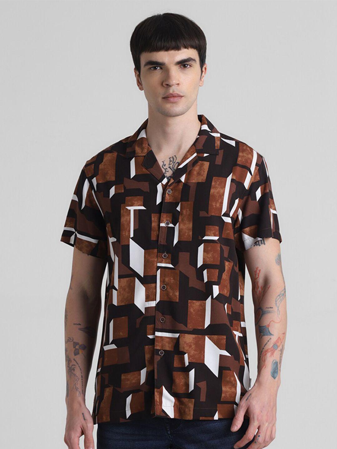 jack & jones abstract printed casual shirt