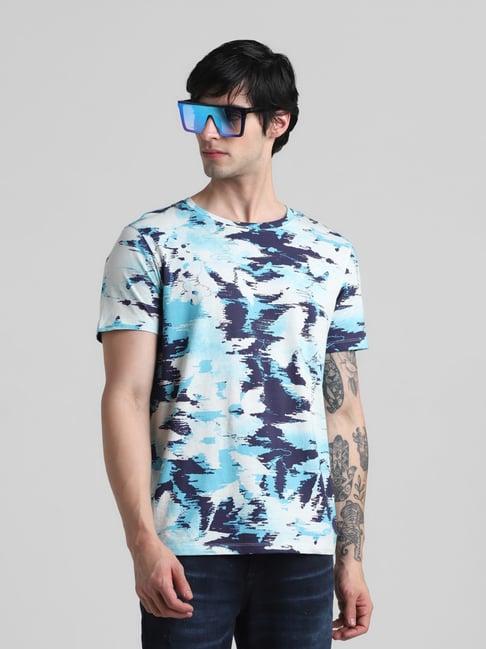 jack & jones bachelor button cotton regular fit printed t-shirt