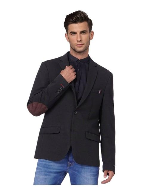 jack & jones black regular fit blazer