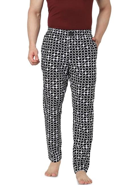 jack & jones black regular fit printed pyjamas