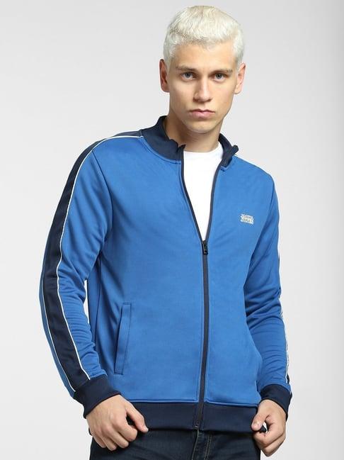 jack & jones blue regular fit striped jacket