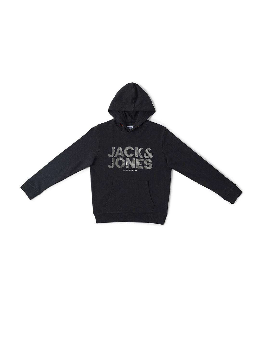 jack & jones boys black printed sweatshirt