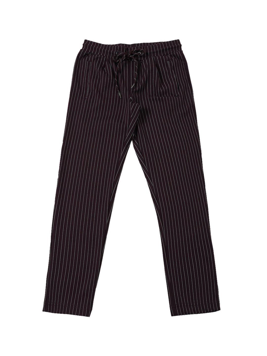 jack & jones boys purple striped low-rise trousers