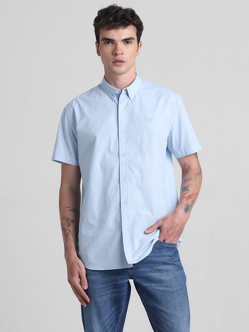 jack & jones cashmere blue cotton regular fit shirt